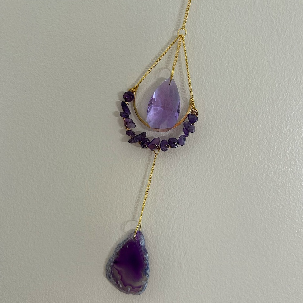Amethyst suncatcher